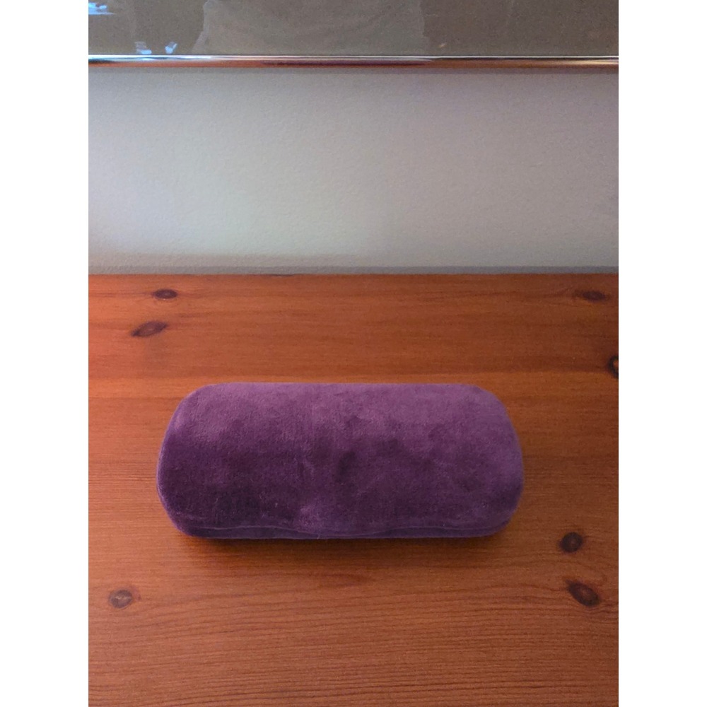 Gucci Purple Velvet Sunglasses Case Gold Satin Interior Hard Shell Eyewear Cover